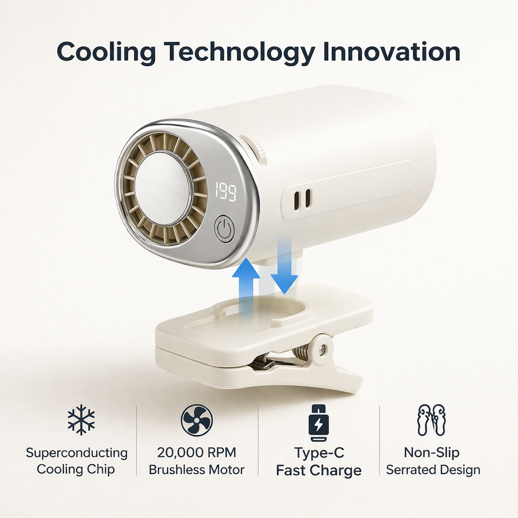 FrostyClip™ Portable Clip-On Cooling Fan